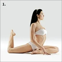 한 다리 왕비둘기 자세 1 (준비)