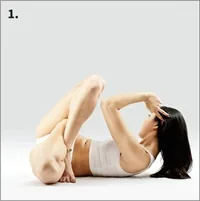 비튼 배 누운 연꽃 자세